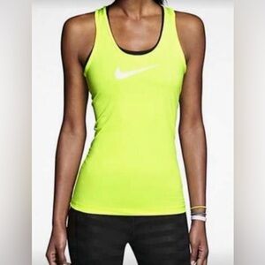 Nike Yellow Sleeveless Fitted Tank Top